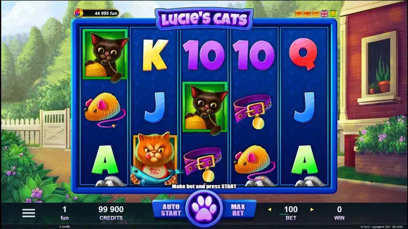 Lucie’s Cats slot screenshot 