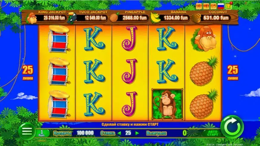 Monkey Jackpot slot screenshot 1