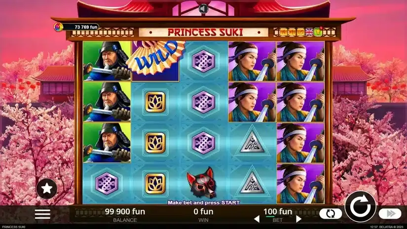 Princess Suki slot screenshot 