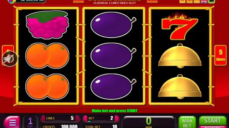 Super Sevens slot screenshot 1