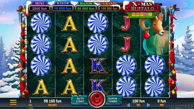 X-Mas Buffalo slot screenshot 4