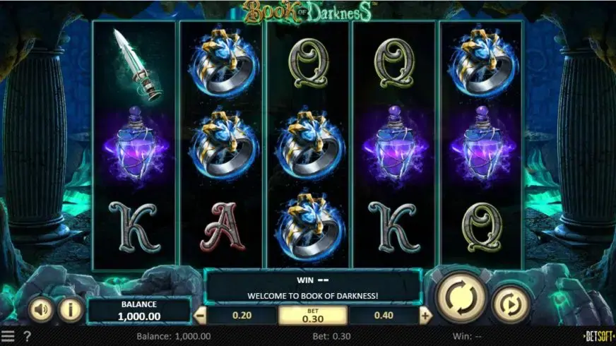 Book of Darkness slot screenshot 