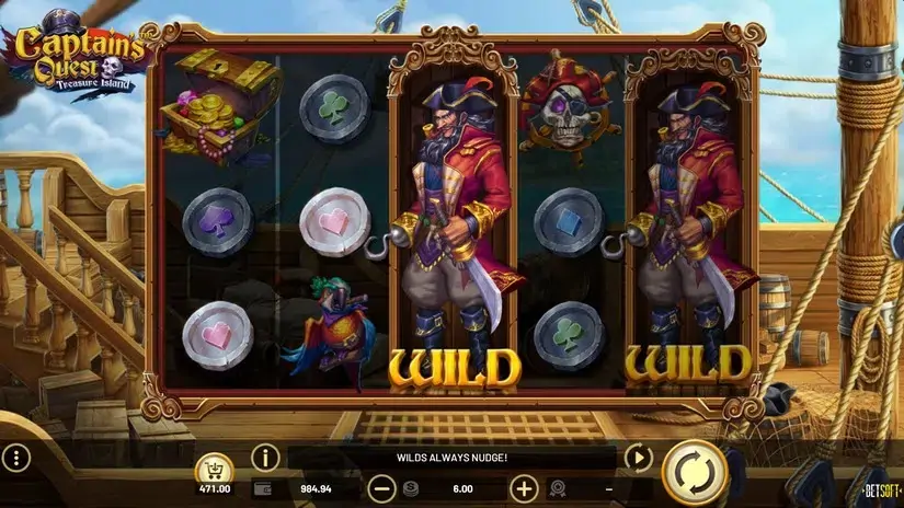 Captain’s Quest Treasure Island slot screenshot 2
