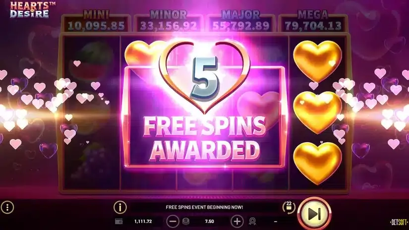 Hearts Desire slot screenshot 4