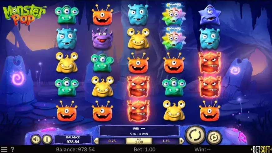 Monster Pop slot screenshot 