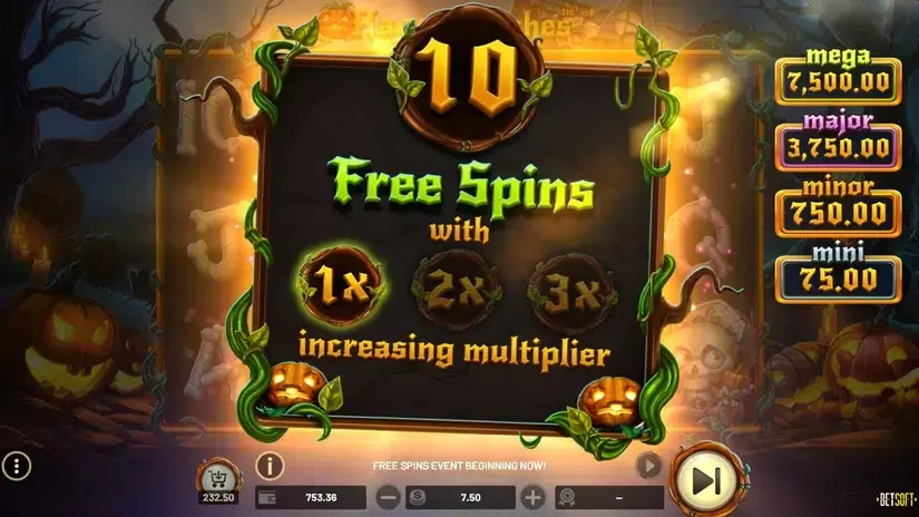 Rags to Witches slot screenshot 3