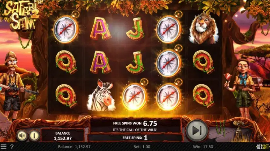 Safari Sam 2 slot screenshot 