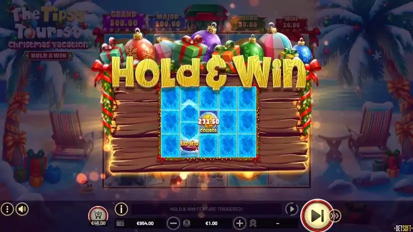 The Tipsy Tourist: Christmas Vacation – Hold & Win slot screenshot 2