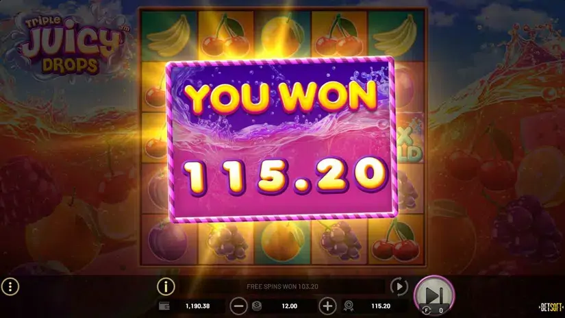 Triple Juicy Drops slot screenshot 6