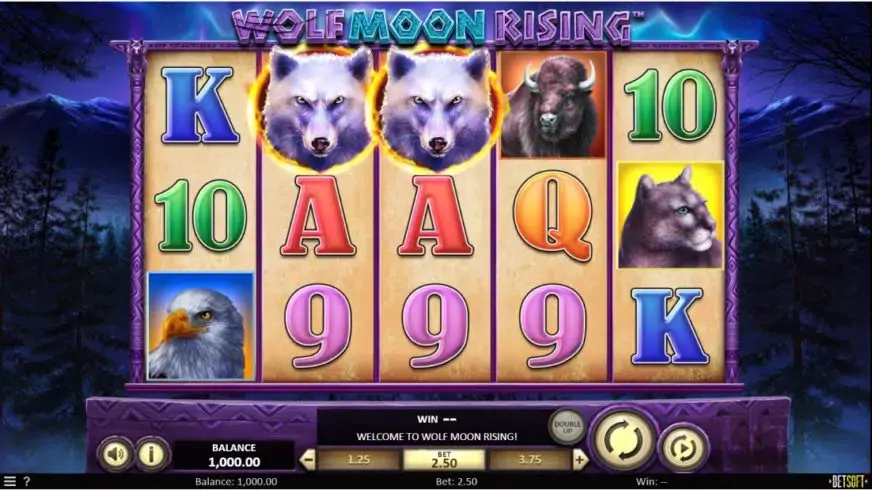 Wolf Moon Rising slot screenshot 