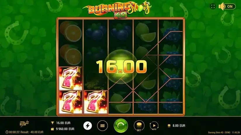 Burning Slots 40 slot screenshot 2