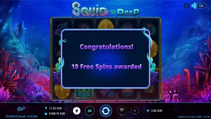 Squid From The Deep slot screenshot 4