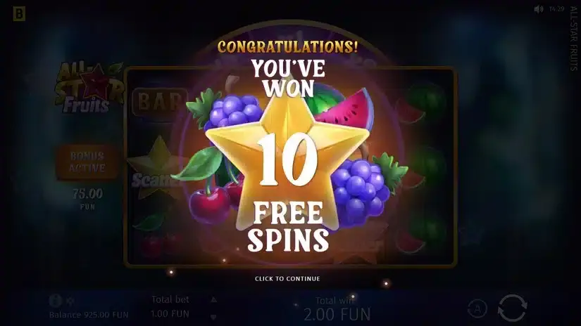 All-Star Fruits slot screenshot 3