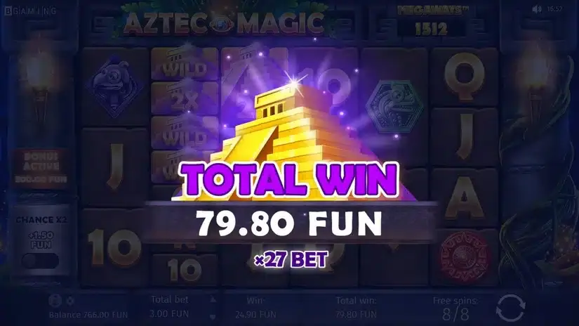 Aztec Magic Megaways slot screenshot 