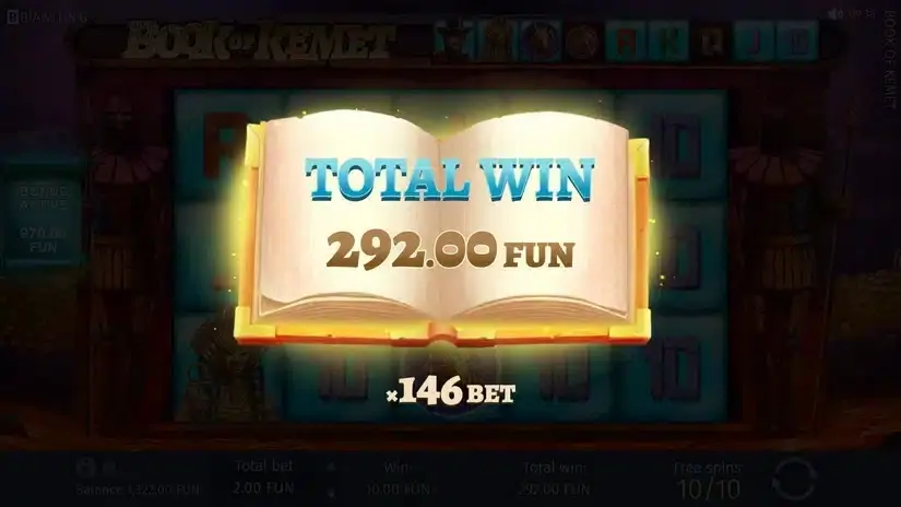 Book of Kemet slot screenshot 