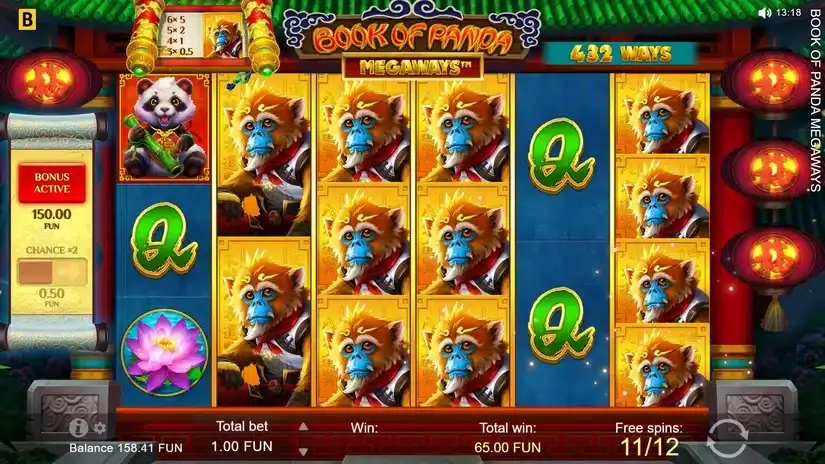 Book of Panda MEGAWAYS slot screenshot 