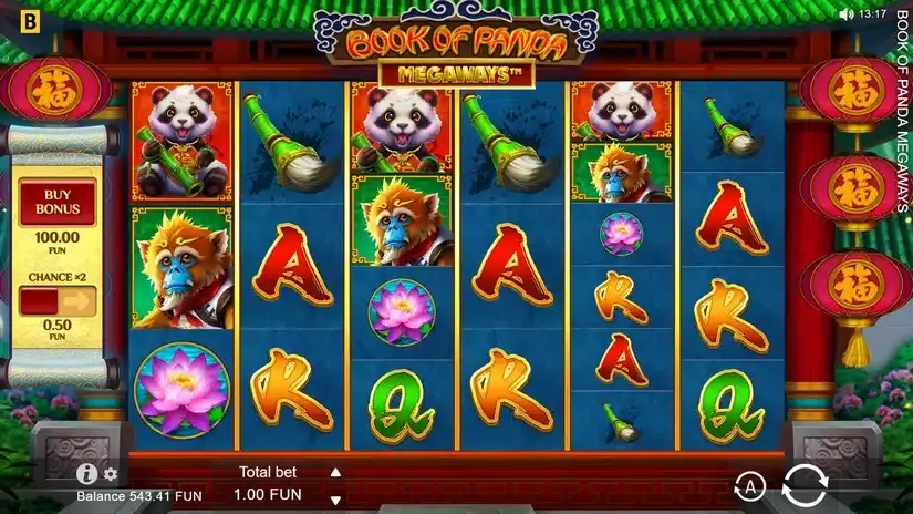 Book of Panda MEGAWAYS slot screenshot 
