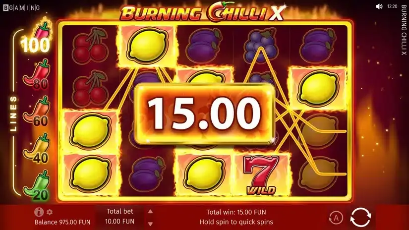 Burning Chilli X slot screenshot 2