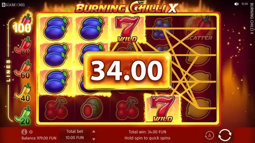 Burning Chilli X slot screenshot 3