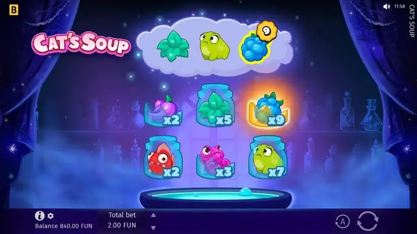 Cat’s Soup slot screenshot 2