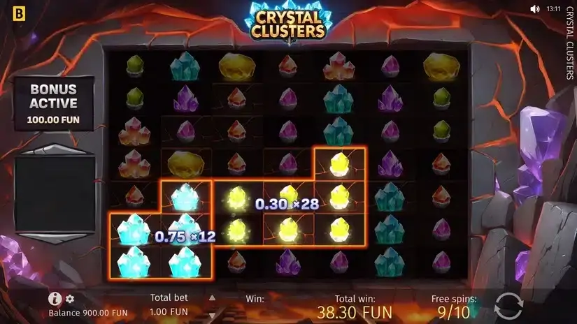 Crystal Clusters slot screenshot 
