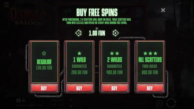 Doomsday Saloon slot screenshot 2