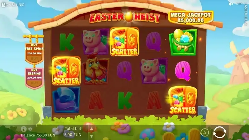 Easter Heist slot screenshot 4