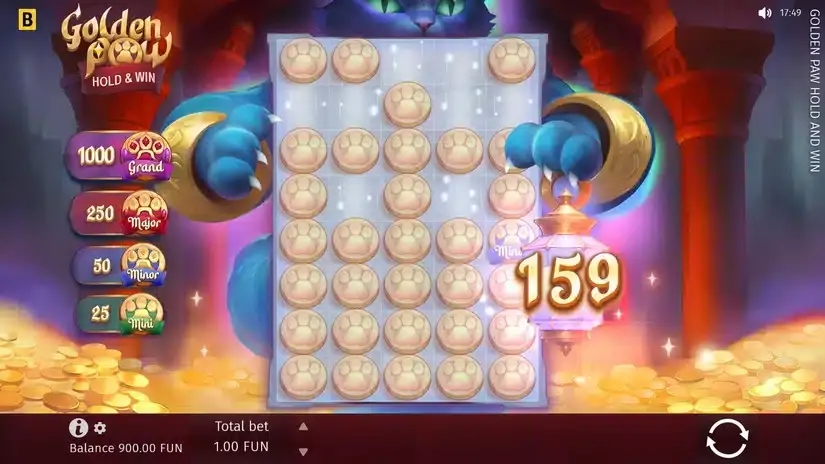 Golden Paw Hold & Win slot screenshot 