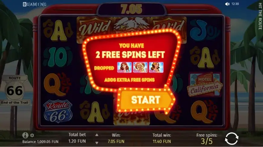 Hit The Route slot screenshot 4