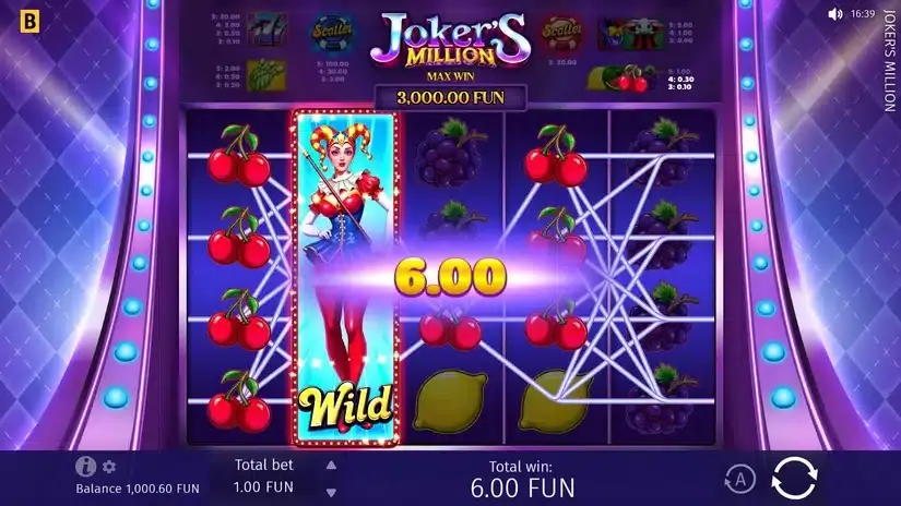 Joker’s Million slot screenshot 