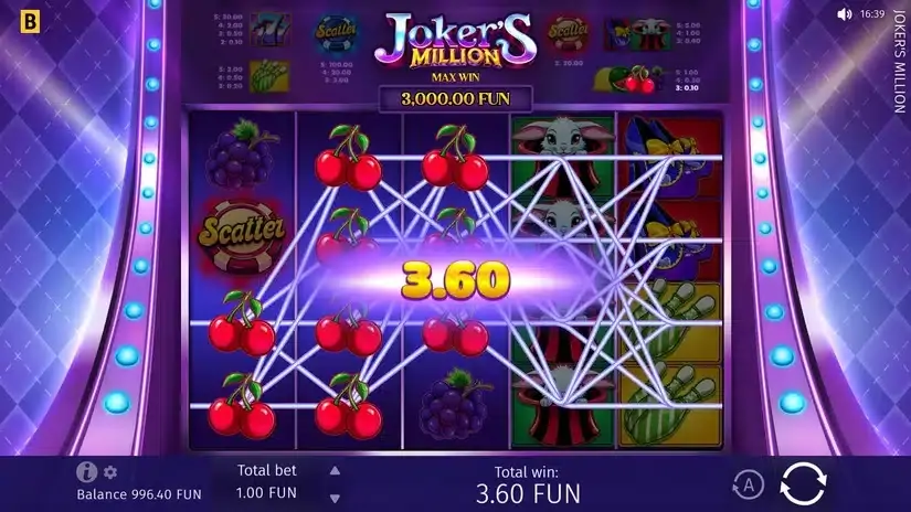Joker’s Million slot screenshot 3