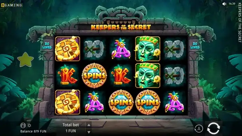 Keepers of the Secret slot screenshot 2