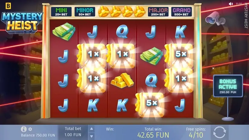 Mystery Heist slot screenshot 5