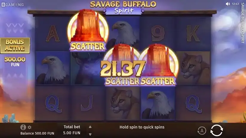 Savage Buffalo Spirit slot screenshot 2