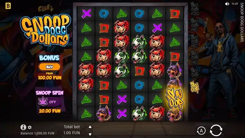 Snoop Dogg Dollars slot screenshot 