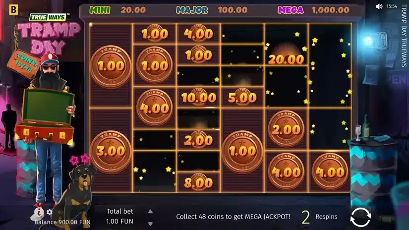 Tramp Day TRUEWAYS slot screenshot 3
