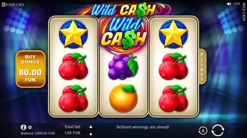 Wild Cash slot screenshot 