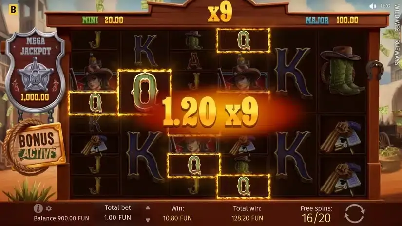 Wild West TRUEWAYS slot screenshot 