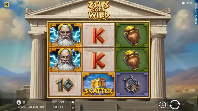 Zeus Goes Wild slot screenshot 