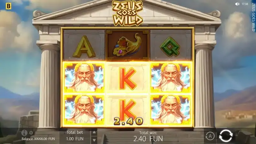 Zeus Goes Wild slot screenshot 2
