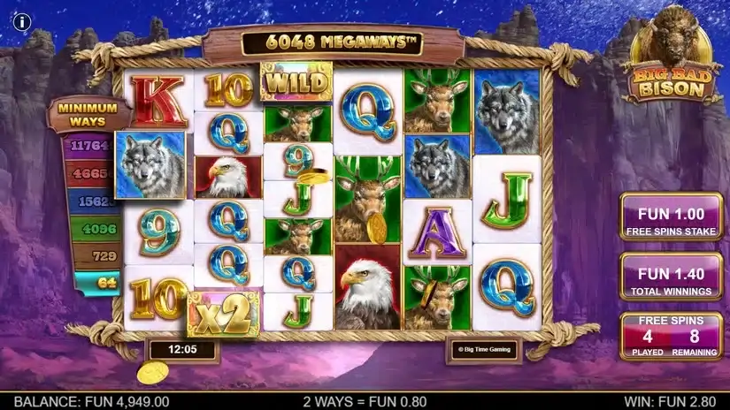 Big Bad Bison Megaways slot screenshot 4