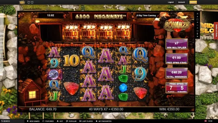Bonanza slot screenshot 