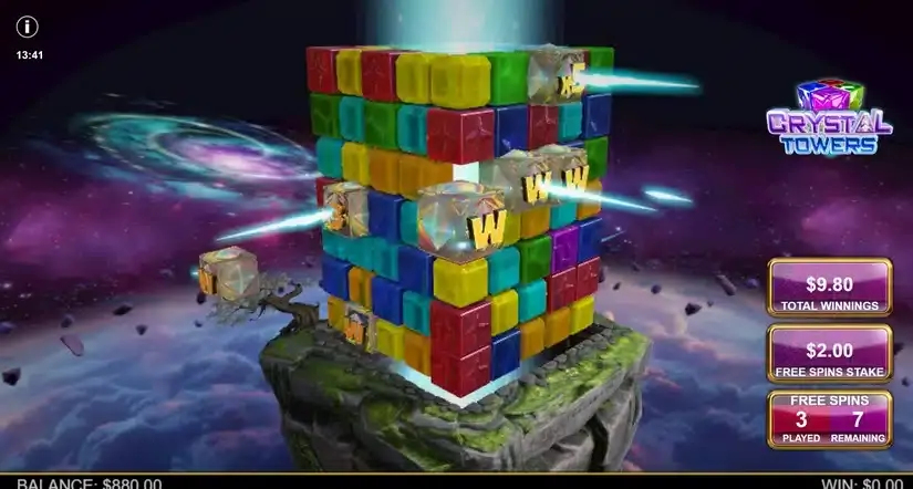 Crystal Towers slot screenshot 3
