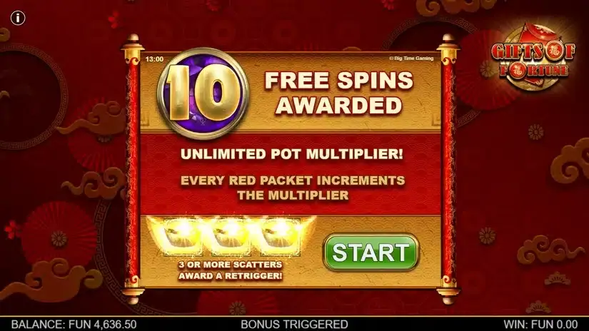 Gifts of Fortune Megaways slot screenshot 2