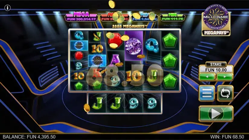 Who Wants To Be A Millionaire Megapays slot screenshot 3