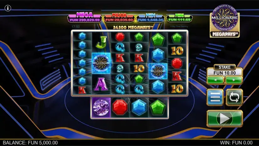 Who Wants To Be A Millionaire Megapays slot screenshot 2