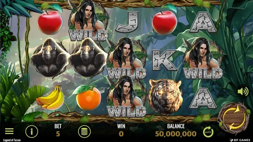 Legend of Tarzan slot screenshot 1
