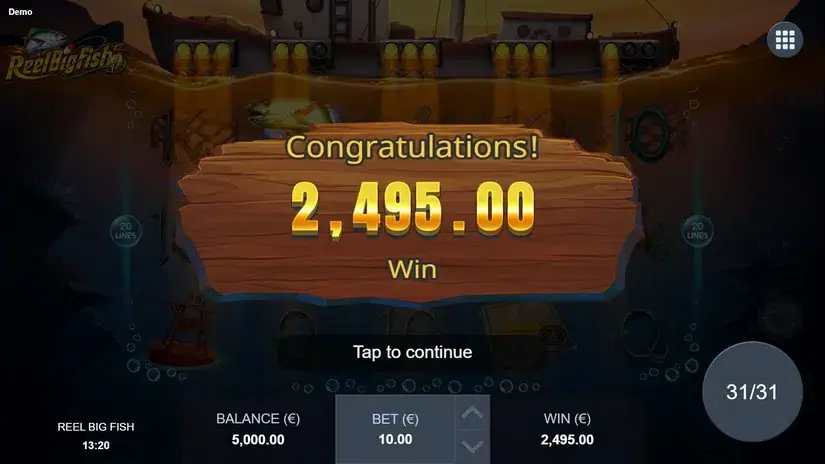 Reel Big Fish slot screenshot 