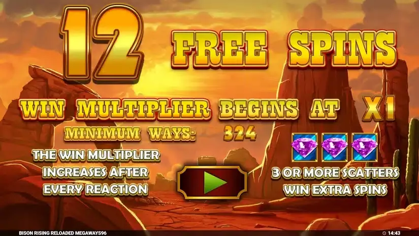 Bison Rising Reloaded Megaways slot screenshot 2