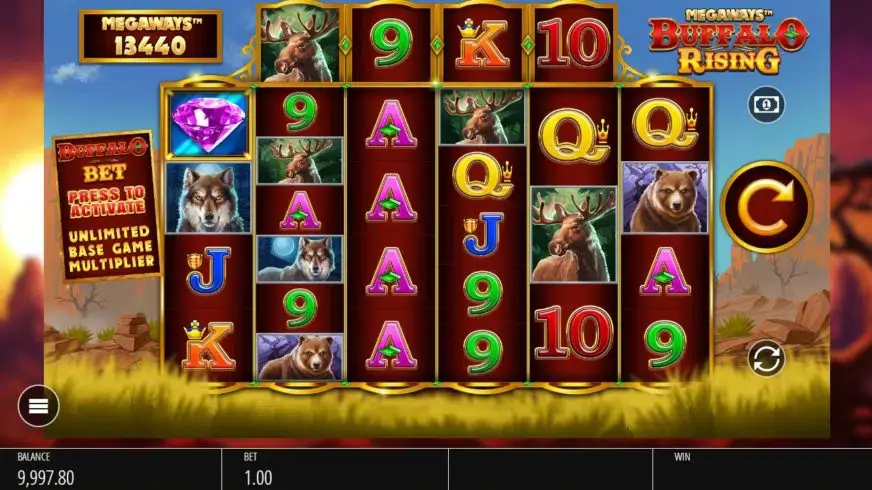 Buffalo Rising slot screenshot 